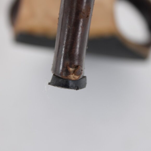 Manolo Blahnik Heels Sz 35.5 Teodo Calf Brown Brass Buckles Rhinestone Sandals - Picture 12 of 12